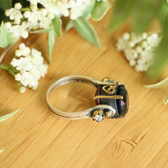 925 Sterling Silver Sapphire/Ruby  Reverse - Picture 6 of 8